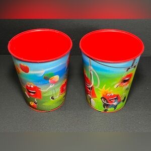 Pair of 2 Hologram McDonalds Happy Meal Box Kids Cups Set Bundle 2017 Cartoon